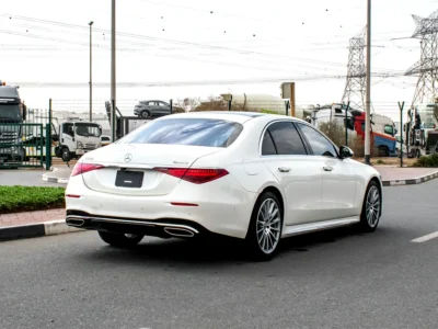 2021 Mercedes-Benz S-Class S 500 L 4Matic 6 Cylinder Engine White Orange Sedan