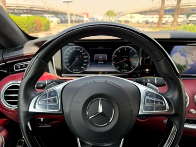 2017 Mercedes-Benz S-Class S 550 4Matic Coupe 8 Cylinder Engine White Red