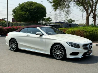 2017 Mercedes-Benz S-Class S 550 4Matic Coupe 8 Cylinder Engine White Red