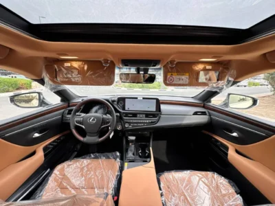 2025 LEXUS ES350 3.5 Liters 6 Cylinder Petrol Engine White Tan Sedan GCC