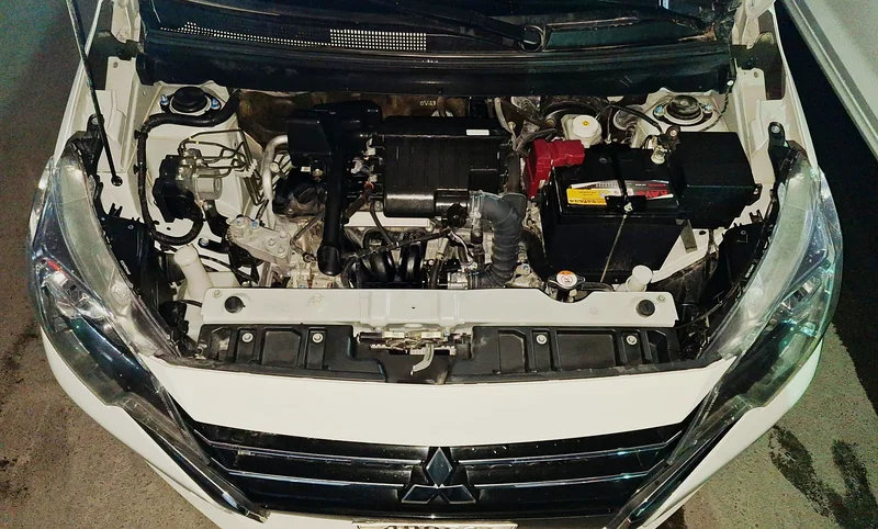 2022 Mitsubishi Attrage GLS 3 Cylinder petrol Engine White Beige Sedan