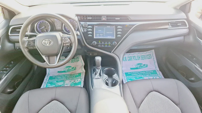 2018 Toyota Camry LE 4 Cylinder Petrol Engine Blue Grey Sedan