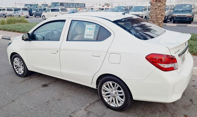 2022 Mitsubishi Attrage GLS 3 Cylinder petrol Engine White Beige Sedan