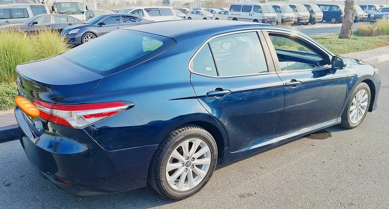 2018 Toyota Camry LE 4 Cylinder Petrol Engine Blue Grey Sedan