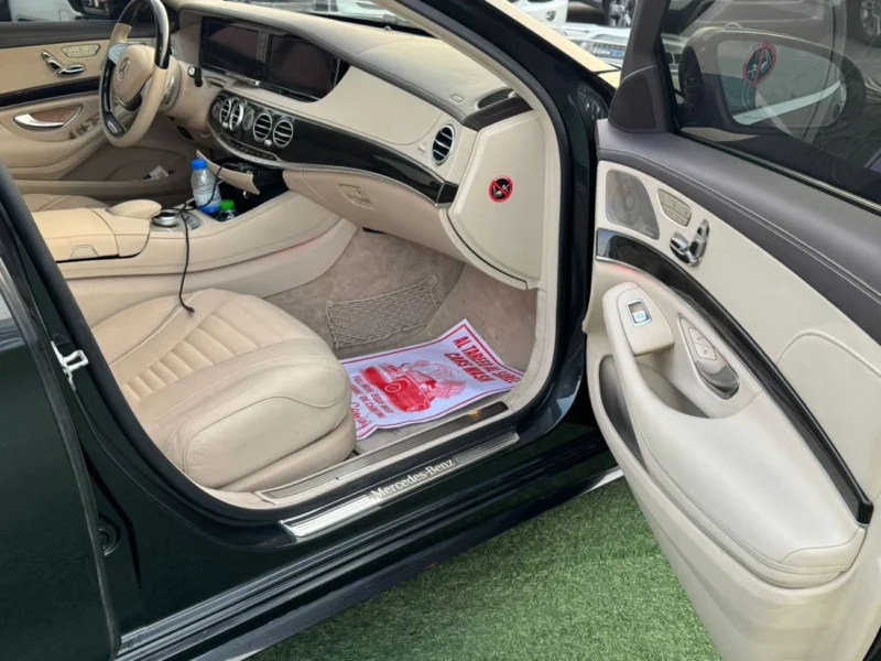 2014 MERCEDES BENZ S500 5.0 Liter 8 Cylinder Petrol Engine Black Beige Sedan