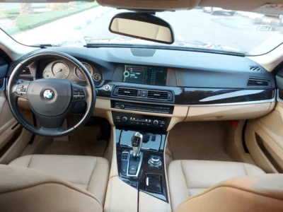 2010 BMW 5-Series 528i 6 Cylinder Petrol Engine Black Beige Sedan