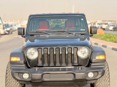 2018 Jeep Wrangler Sports S 4x4 Edition Unlimited Sport 3.6L V6 Black Red SUV