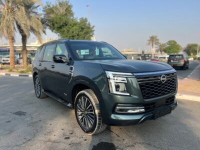 2026 Nissan Patrol LE PLATINUM 3.5-liter V6 Twin Turbo Green Tan SUV GCC Specs