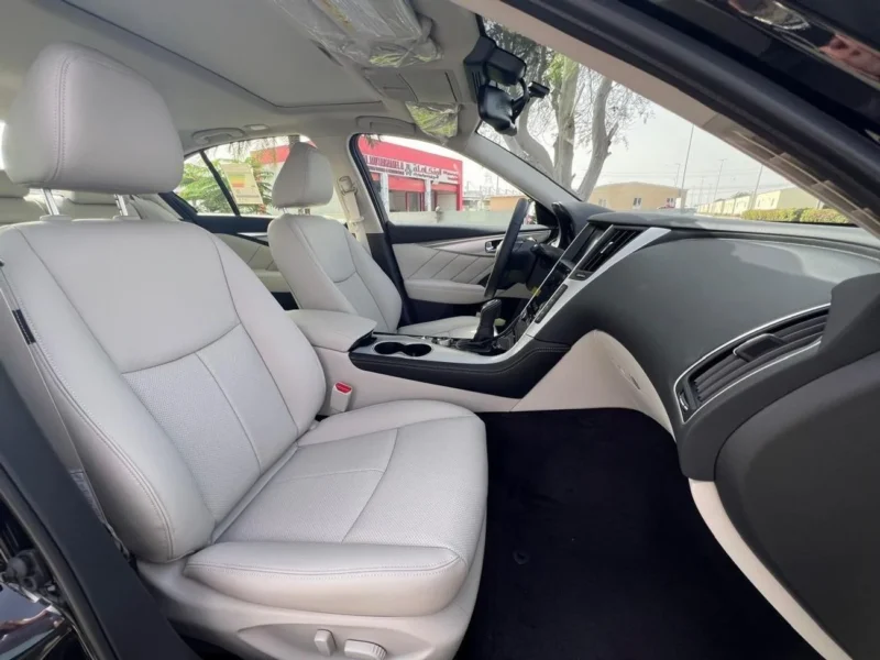 2024 Infiniti Q50 Luxe 3.0 Litres 6 Cylinders Petrol Engine White Beige Sedan GCC