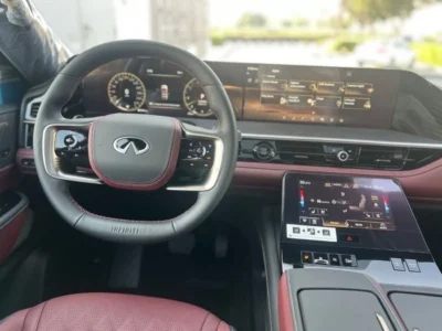 2026 Infiniti QX80 Autograph Bench Chairs 3.5L Turbo 6 Cylinders Engine Black Red SUV