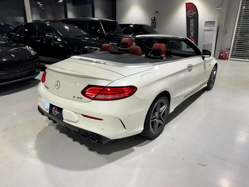 2021 Mercedes-Benz C-Class C43 AMG 6 Cylinders Engine White Red Convertible