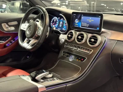 2021 Mercedes-Benz C-Class C43 AMG 6 Cylinders Engine White Red Convertible