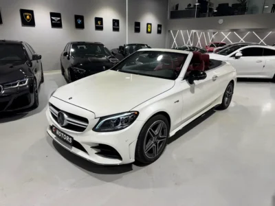 2021 Mercedes-Benz C-Class C43 AMG 6 Cylinders Engine White Red Convertible