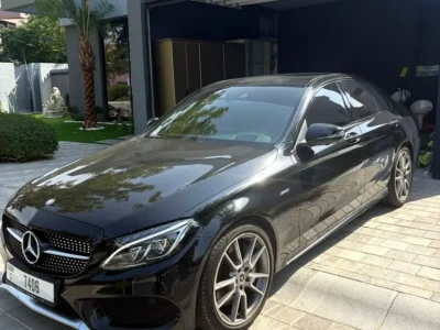 2016 Mercedes-Benz C-Class C450 4MATIC 6 Cylinders Engine Black Red Sedan