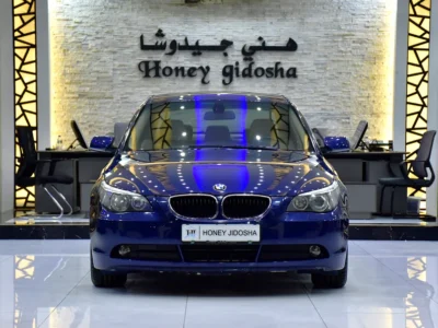 2005 BMW 5-Series 520i 6 Cylinders Petrol Engine Blue Beige Sedan GCC Specs