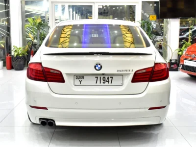 2012 BMW 5-Series 520i 4 Cylinder Petrol Engine White Beige Sedan GCC