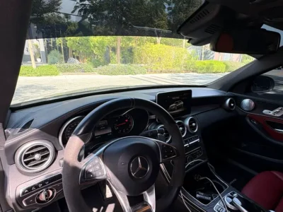 2016 Mercedes-Benz C-Class C450 4MATIC 6 Cylinders Engine Black Red Sedan
