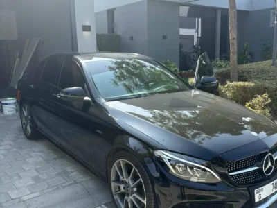 2016 Mercedes-Benz C-Class C450 4MATIC 6 Cylinders Engine Black Red Sedan