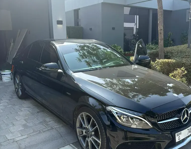 2016 Mercedes-Benz C-Class C450 4MATIC 6 Cylinders Engine Black Red Sedan