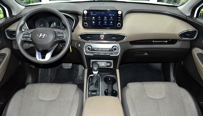 2023 Hyundai Santa Fe Comfort Plus 4 Cylinder Petrol Engine White Grey SUV GCC