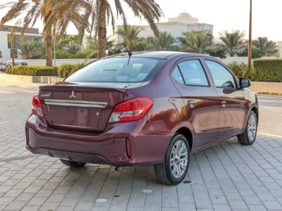 2022 Mitsubishi Attrage GLX 3 Cylinder Petrol Engine Maroon White Sedan GCC