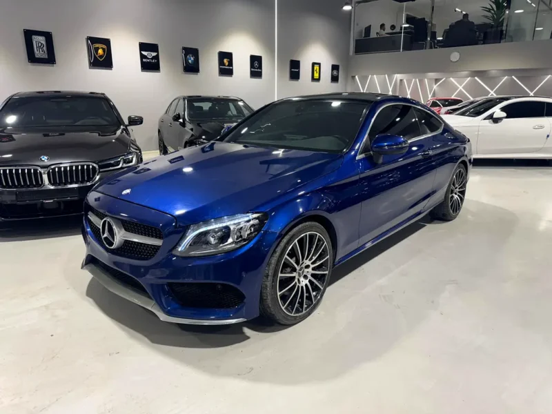2016 Mercedes-Benz C-Class C300 Coupe 4 Cylinders Petrol Engine Blue Tan Coupe