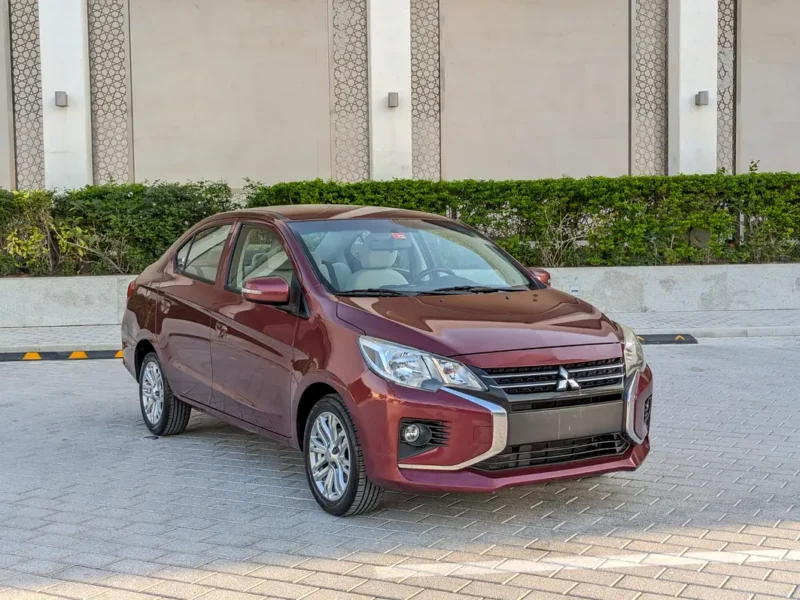 2022 Mitsubishi Attrage GLX 3 Cylinder Petrol Engine Maroon White Sedan GCC