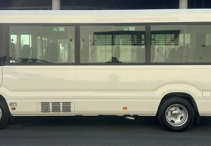 2025 TOYOTA COASTER 4.0L 4 Cylinders DIESEL Engine 23 SEATS White Brown BUS