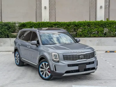 2021 Kia Telluride GT Line 6 Cylinder Petrol Engine Grey Brown SUV GCC Specs