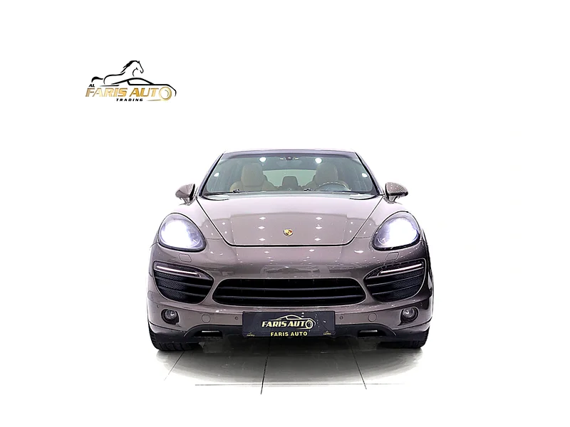 2012 Porsche Cayenne S 8 Cylinders Petrol Engine Brown Tan SUV GCC Specs