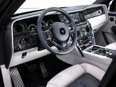 2023 ROLLS ROYCE CULLINAN WITH MANSORY MARBLE BODYKIT Black White SUV
