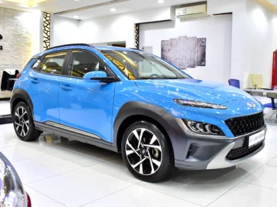 2023 Hyundai Kona SE 4 Cylinder Petrol Engine Blue Black Crossover GCC Specs