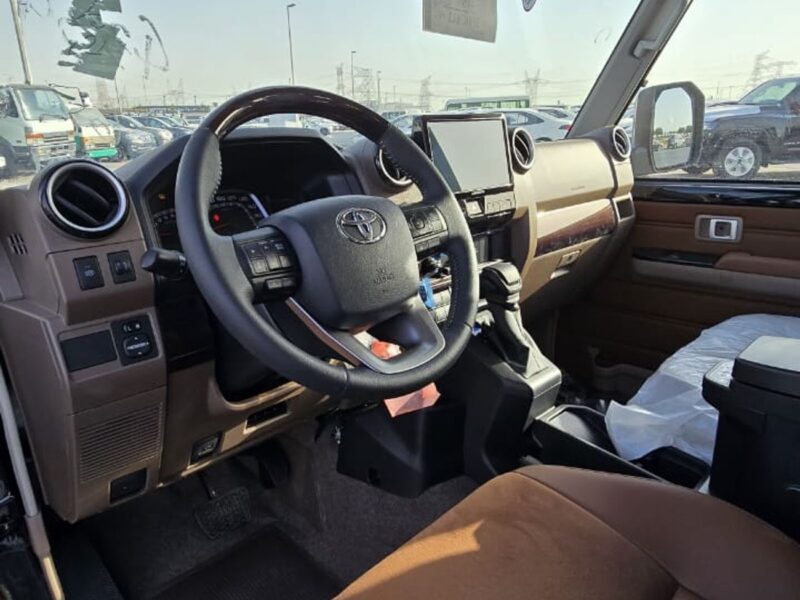 2025 Toyota Land Cruiser 70 LX 4.0 Litres 6 Cylinder Petrol Engine Black Tan SUV GCC