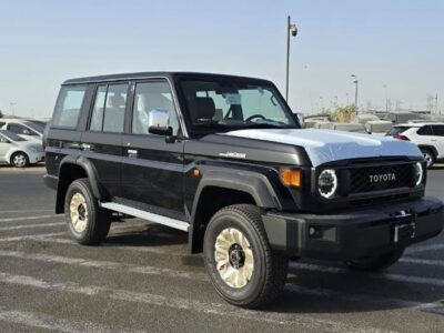 2025 Toyota Land Cruiser 70 LX 4.0 Litres 6 Cylinder Petrol Engine Black Tan SUV GCC