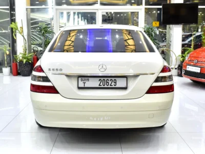 2008 Mercedes-Benz S-Class S 550 8 Cylinder Petrol Engine White Black Sedan