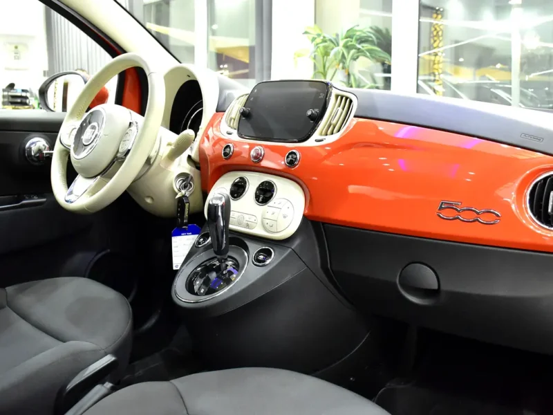 2024 Fiat 500 Dolcevita 4 Cylinder Petrol Engine Orange Black Hatchback GCC Specs