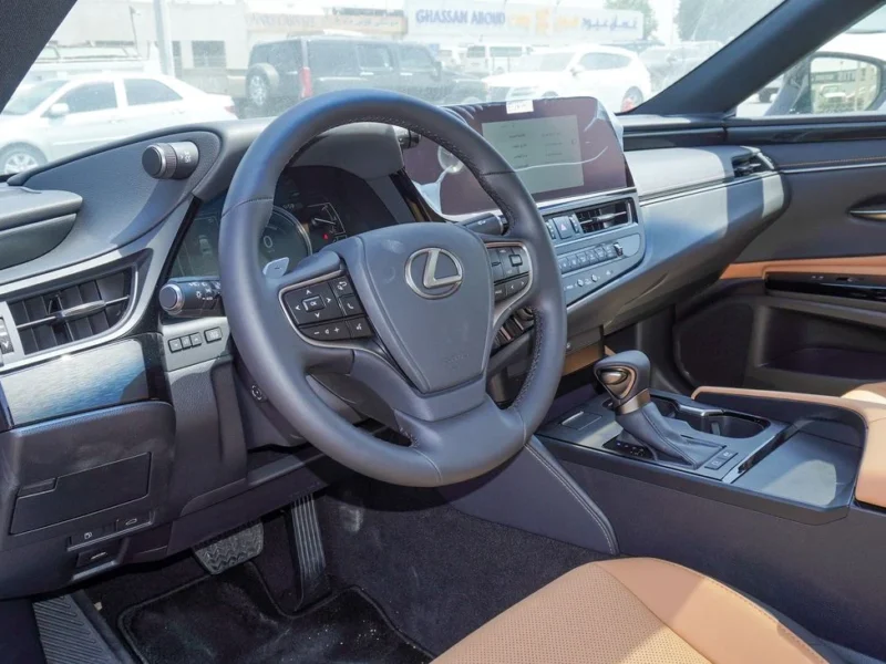 2025 Lexus ES300h 2.5L Hybrid 4 Cylinders Engine White Tan Sedan GCC Specs