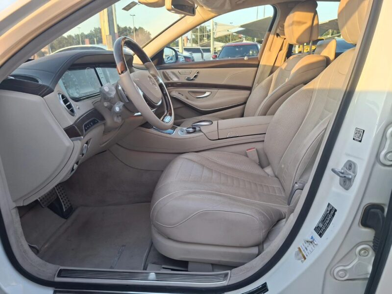 2015 Mercedes-Benz S400 Hybrid AMG Line 3.5-liter V6 Engine White Beige Sedan GCC