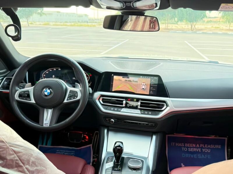 2023 BMW 420i 2.0-liter Turbocharged 4-Cylinder Engine White Red Coupe GCC