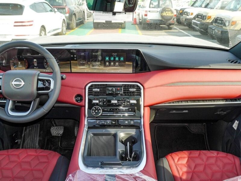 2025 Nissan Patrol Platinum 3.5-liter V6 Twin-Turbo Engine Black Burgundy SUV GCC Specs