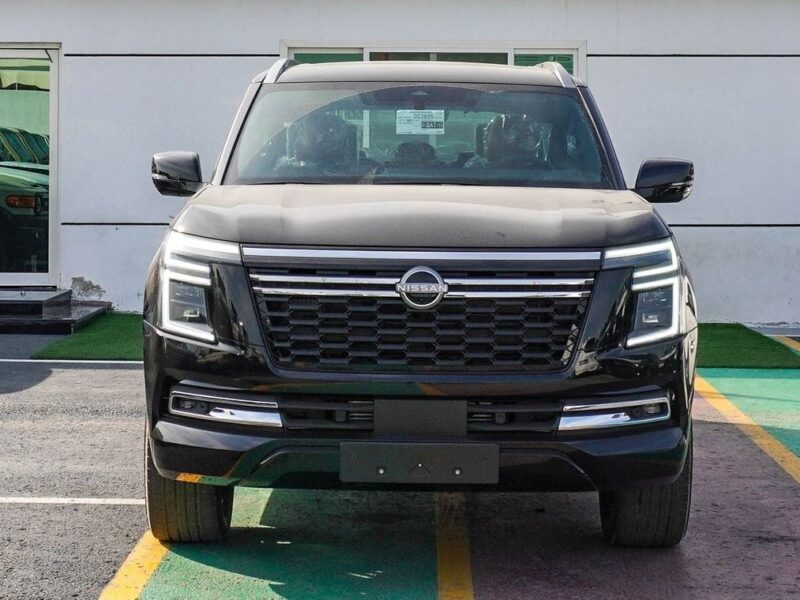 2025 Nissan Patrol Platinum 3.5-liter V6 Twin-Turbo Engine Black Red SUV GCC Specs