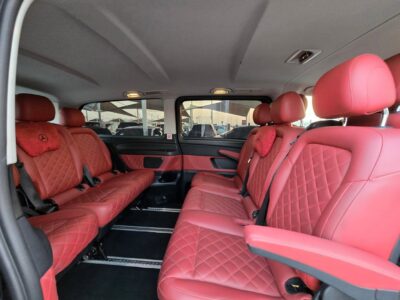 2018 Mercedes-Benz V250 2.0L Petrol 4-cylinder Turbocharged Black Red Van GCC Specs