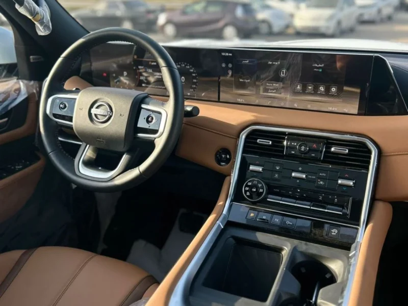 2025 Nissan Patrol 3.5L PLATINUM Twin-Turbo V6 White Tan SUV AWD GCC Specs
