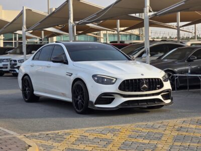 2021 Mercedes-Benz E63 S AMG 4MATIC+ 4.0-liter V8 Twin Turbo White Brown Sedan