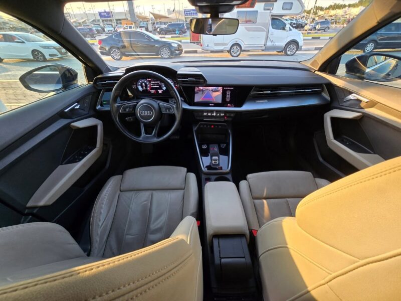 2022 Audi A3 1.5 Litres Inline 4-cylinder Turbo Engine Blue Beige Sedan FWD