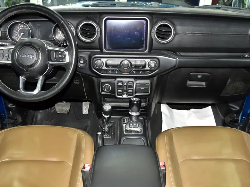 2020 Jeep Wrangler Unlimited Sahara 6 Cylinder Petrol Engine Blue Tan SUV GCC