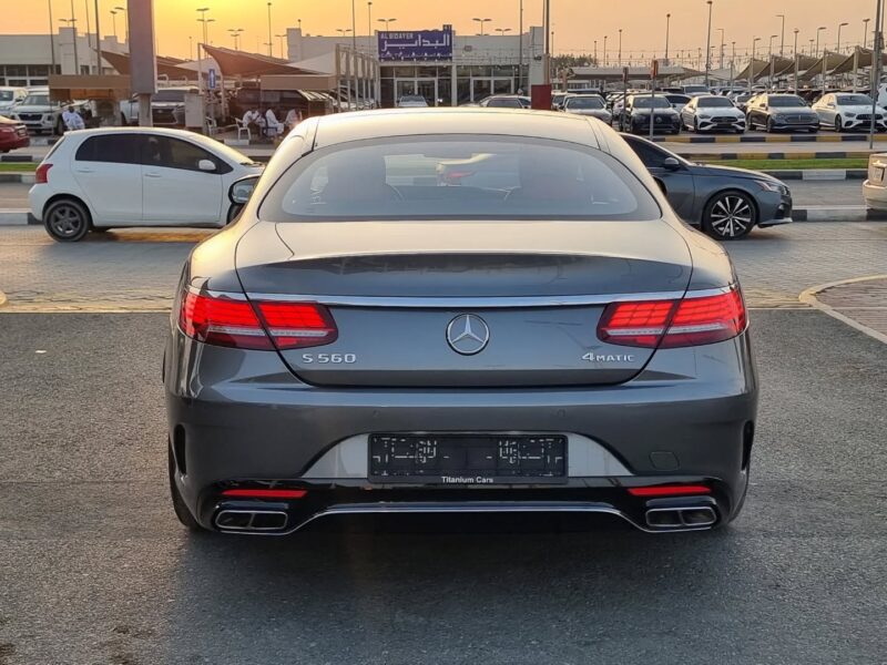 2019 Mercedes-Benz S560 Coupe 4.0L V8 Twin-Turbocharged Engine Grey Red Full Option