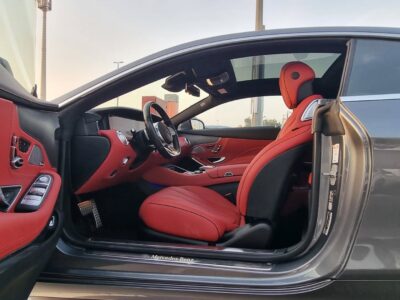 2019 Mercedes-Benz S560 Coupe 4.0L V8 Twin-Turbocharged Engine Grey Red Full Option