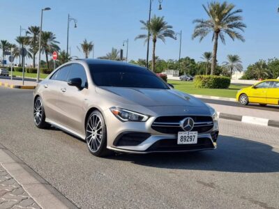 2020 Mercedes-Benz AMG CLA 35 2.0 Litres 4 Cylinder Petrol Engine Gold Beige Coupe