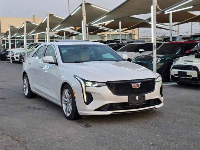 2022 Cadillac CT4 Premium Luxury 2.0 Litres Turbo I4 Engine White Beige RWD